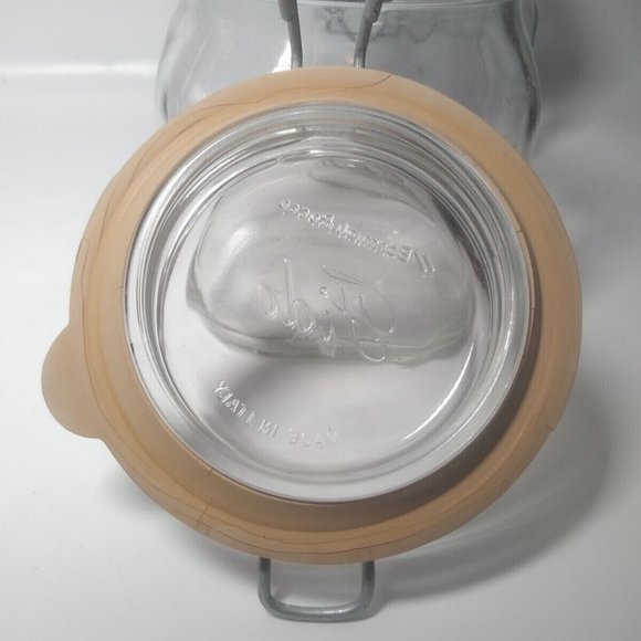2 x Fido Glass 3/4L Container Jars Bail Wire Lids Italy Canning, Storage, Crafts - Picture 5 of 7